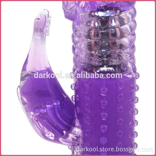 DR002/2015 Pink Purple waterproof sex toy rabbit vagina vibrator for female